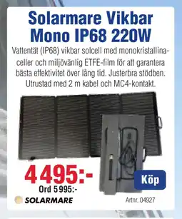 Erlandsons Brygga Solarmare Vikbar Mono IP68 220W erbjuda