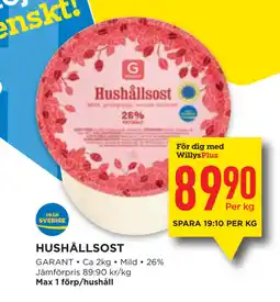 Willys Hemma HUSHÅLLSOST erbjuda