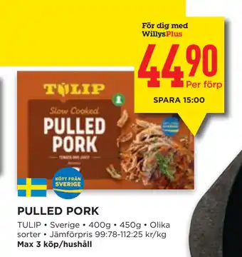 Willys Hemma PULLED PORK erbjuda