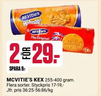 ÖoB MCVITIE’S KEX erbjuda