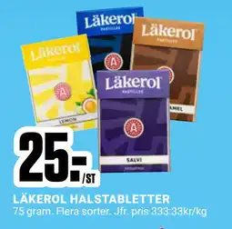 ÖoB LÄKEROL HALSTABLETTER erbjuda
