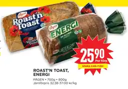 ROAST’N TOAST, ENERGI