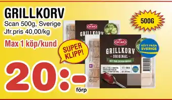 Nya Pulsen GRILLKORV erbjuda