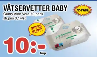 Nya Pulsen VÅTSERVETTER BABY erbjuda