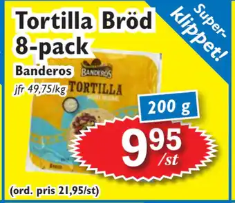 T-jarlen Tortilla Bröd 8-pack erbjuda