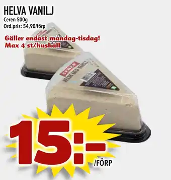 Din Mat HELVA VANILJ erbjuda