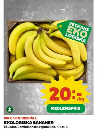 Coop Daglivs EKOLOGISKA BANANER erbjuda