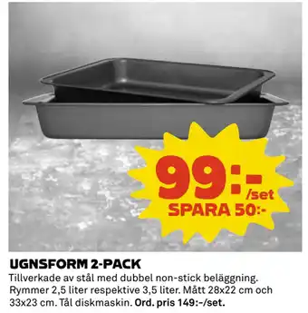Coop Daglivs UGNSFORM 2-PACK erbjuda
