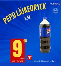 Lucu Food PEPSI LÄSKEDRYCK erbjuda