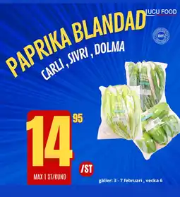 Lucu Food PAPRIKA BLANDAD erbjuda