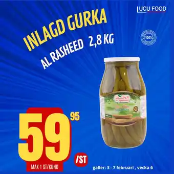 Lucu Food INLAGD GURKA AL RASHEED erbjuda