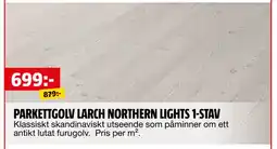 Bauhaus PARKETTGOLV LARCH NORTHERN LIGHTS 1-STAV erbjuda