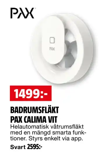 Bauhaus BADRUMSFLÄKT PAX CALIMA VIT erbjuda