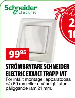 Bauhaus STRÖMBRYTARE SCHNEIDER ELECTRIC EXXACT TRAPP VIT erbjuda