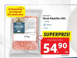 Lidl Färsk fläskfärs 18% erbjuda