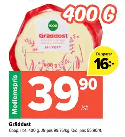 Coop Extra Gräddost erbjuda