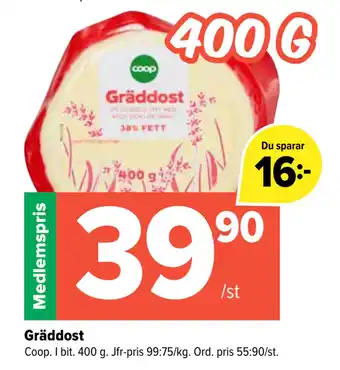 Coop Extra Gräddost erbjuda