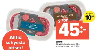 Coop Extra Salami erbjuda