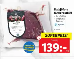 Lidl Dalsjöfors färsk rostbiff erbjuda