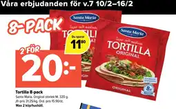 Coop Extra Tortilla 8-pack erbjuda