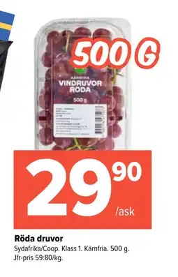 Coop Extra Röda druvor erbjuda