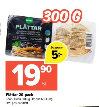 Coop Extra Plättar 20-pack erbjuda