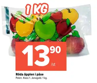 Coop Extra Röda äpplen i påse erbjuda