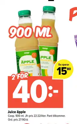 Coop Extra Juice äpple erbjuda