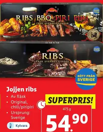 Lidl Jojjen ribs erbjuda