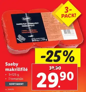 Lidl Saeby makrillfilé erbjuda