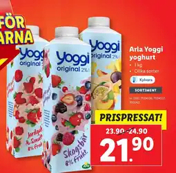 Lidl Yoggi Arla Yoggi erbjuda