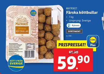 Lidl MATRIKET Färska köttbullar erbjuda