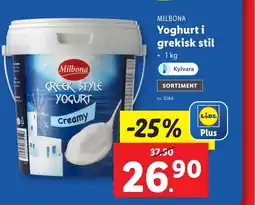 Lidl MILBONA Yoghurt i grekisk stil erbjuda