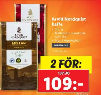 Lidl Arvid Nordquist erbjuda