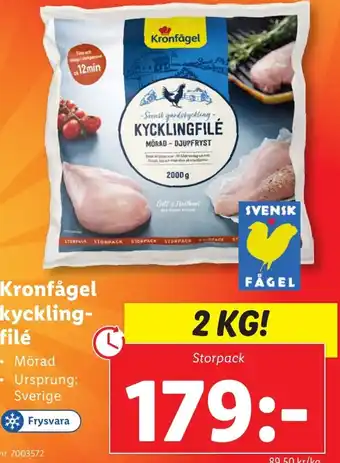 Lidl Kronfågel kyckling- filé erbjuda