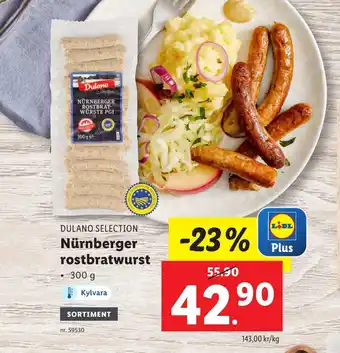 Lidl Nürnberger rostbratwurst erbjuda