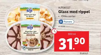 Lidl ALPENFEST Glass med rippel erbjuda