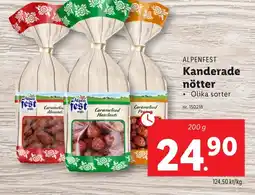 Lidl ALPENFEST Kanderade nötter erbjuda