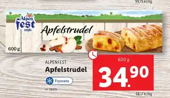 Lidl ALPENFEST Apfelstrudel erbjuda