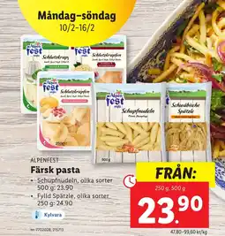 Lidl ALPENFEST Färsk pasta erbjuda