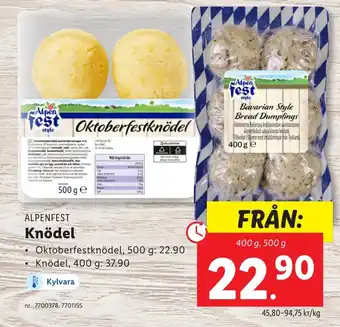 Lidl ALPENFEST Knödel erbjuda