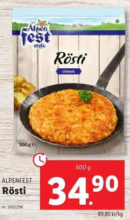 Lidl ALPENFEST Rösti erbjuda