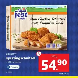 Lidl ALPENFEST Kycklingschnitzel erbjuda