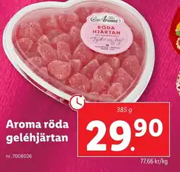 Lidl Aroma röda geléhjärtan erbjuda