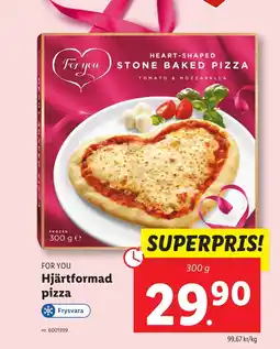 Lidl FOR YOU Hjärtformad pizza erbjuda