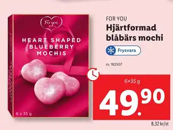 Lidl FOR YOU Hjärtformad blåbärs mochi erbjuda