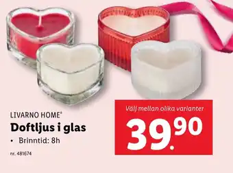 Lidl LIVARNO HOME® Doftljus i glas erbjuda