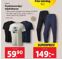 Lidl Funktionströja/ mjukisbyxor erbjuda