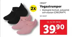 Lidl CRIVIT Yogastrumpor erbjuda