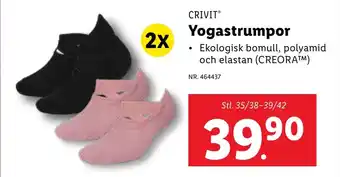 Lidl CRIVIT Yogastrumpor erbjuda